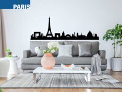 Wandtattoo Paris Skyline Silhouette commendo360.de