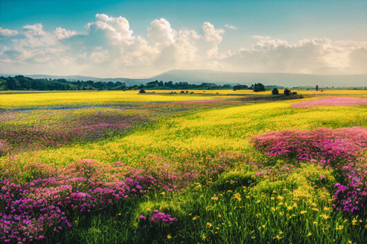 Fotoleinwand - Bunte Blumenwiese